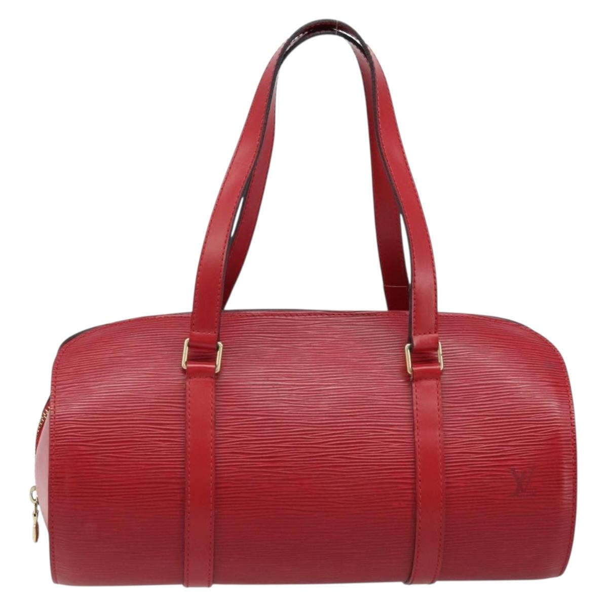 LOUIS VUITTON Epi Soufflot Hand Bag Red M52227 LV Auth ARZ055V