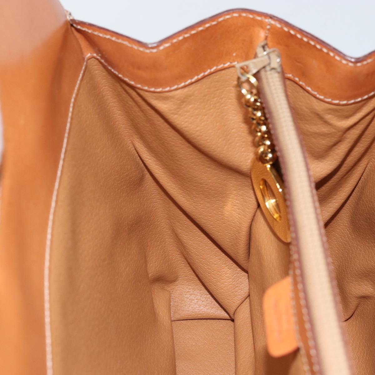 CELINE Macadam Canvas Tote Bag PVC Beige Gold Auth ARZ058V