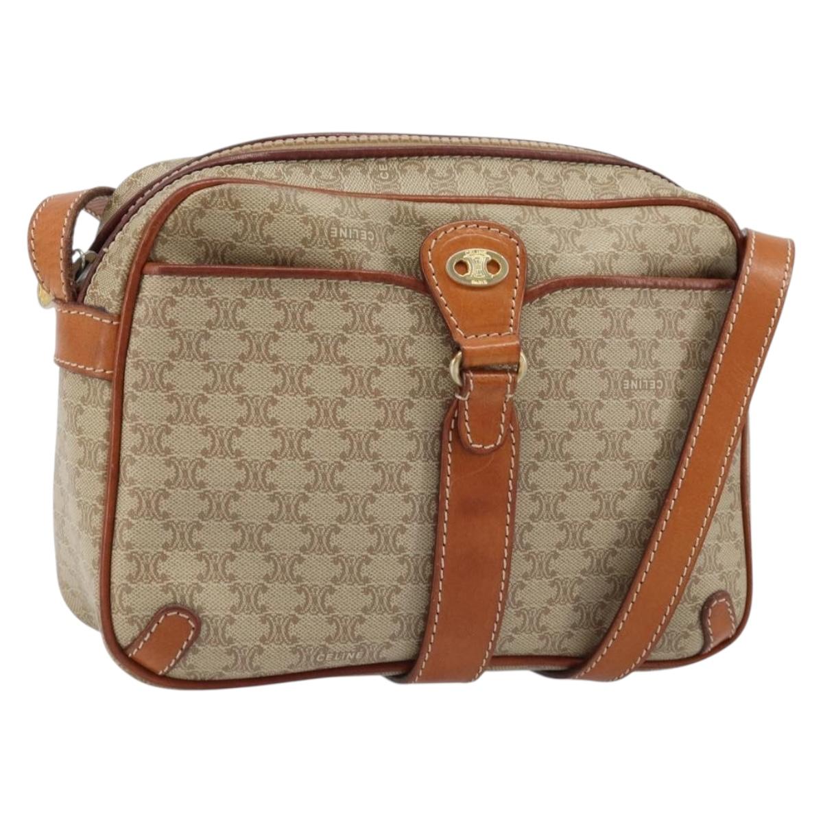 CELINE Macadam Canvas Shoulder Bag PVC Auth ARZ061A