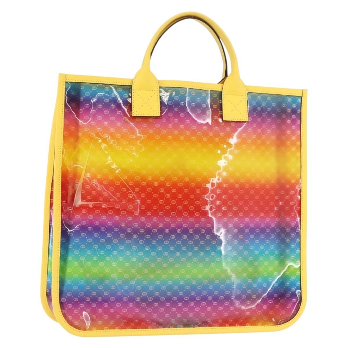 GUCCI Micro GG Canvas Hand Bag Vinyl Multicolor 550763 Auth ARZ065