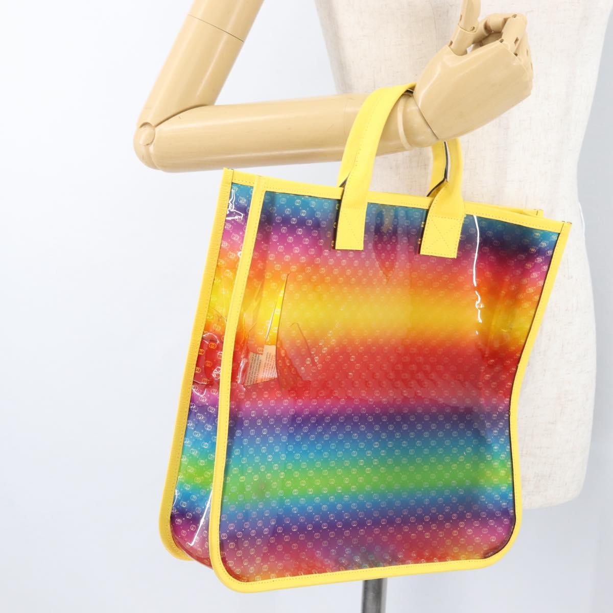 GUCCI Micro GG Canvas Hand Bag Vinyl Multicolor 550763 Auth ARZ065