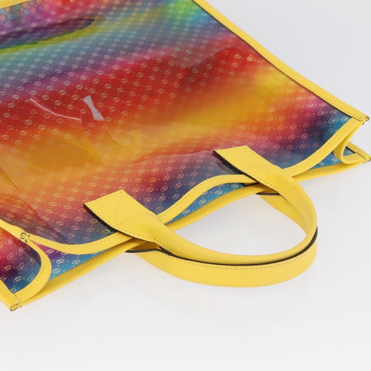 GUCCI Micro GG Canvas Hand Bag Vinyl Multicolor 550763 Auth ARZ065