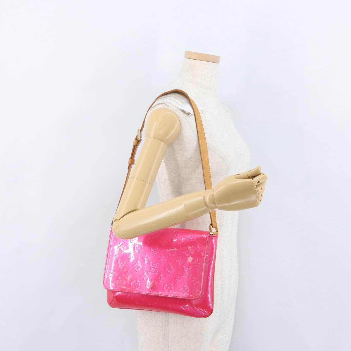 LOUIS VUITTON Vernis Thompson Street Bag Fuchsia Pink M91215 LV Auth ARZ072A