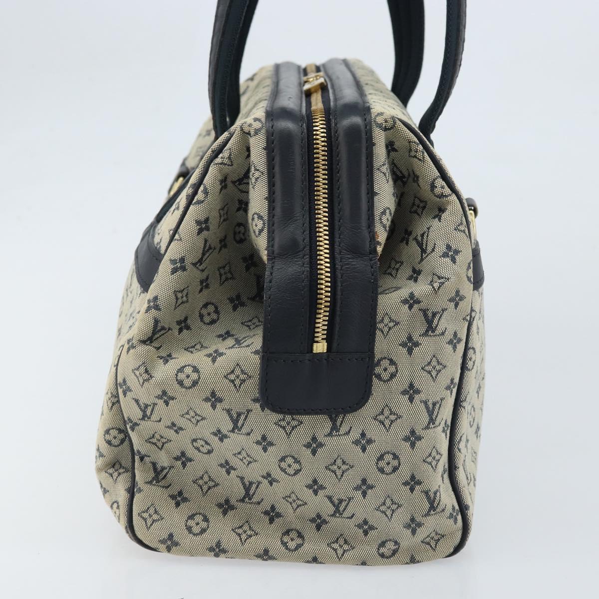 LOUIS VUITTON Monogram Mini Josephine GM Hand Bag Blue M92211 LV Auth ARZ076
