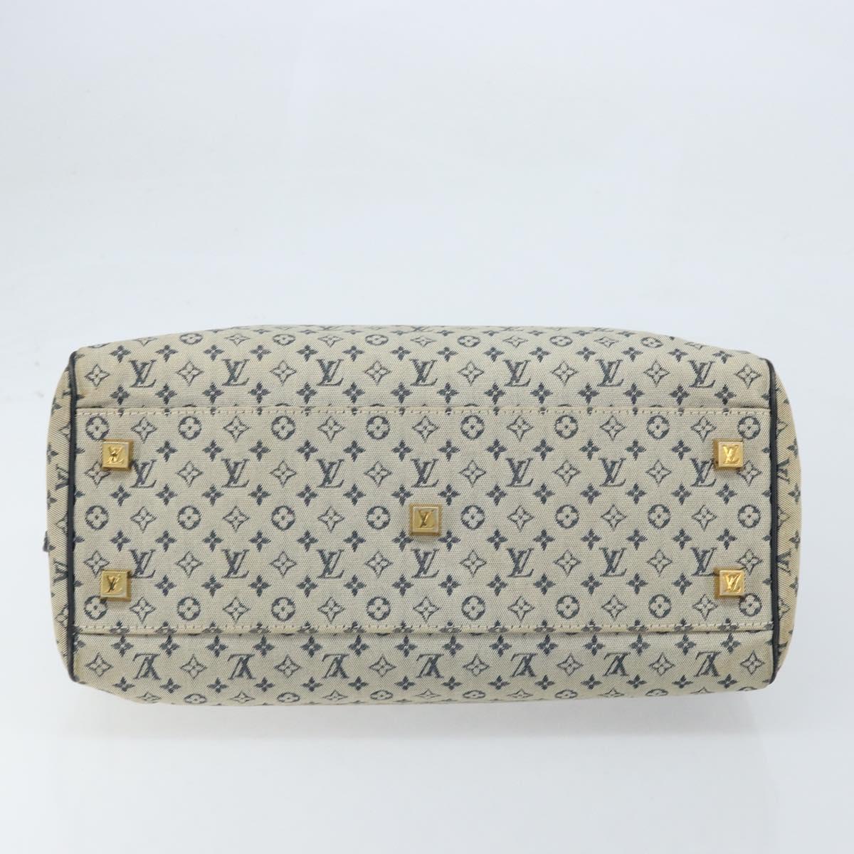 LOUIS VUITTON Monogram Mini Josephine GM Hand Bag Blue M92211 LV Auth ARZ076