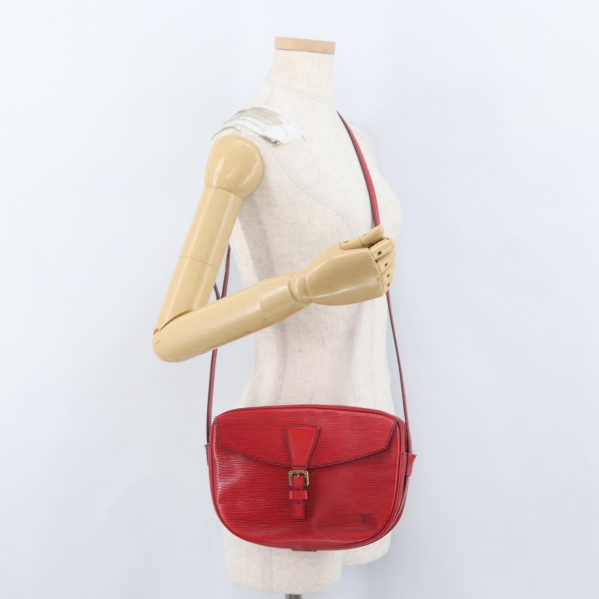 LOUIS VUITTON Epi Jeune Fille MM Shoulder Bag Red M52157 LV Auth ARZ077