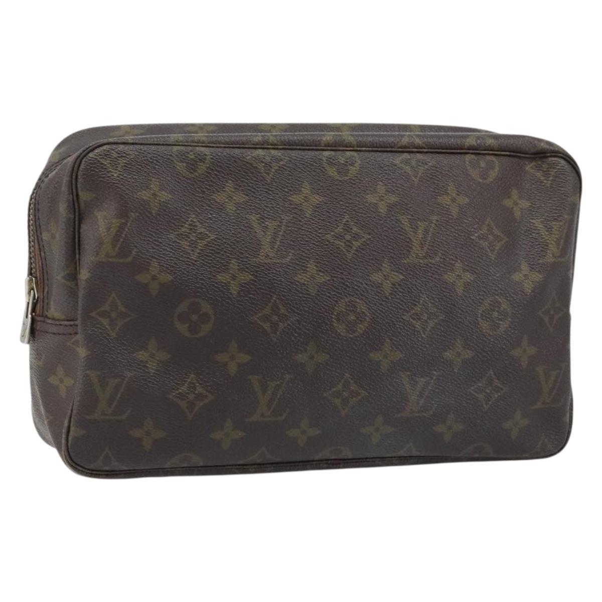 LOUIS VUITTON Monogram Trousse Toilette 28 Clutch Bag M47522 LV Auth ARZ078