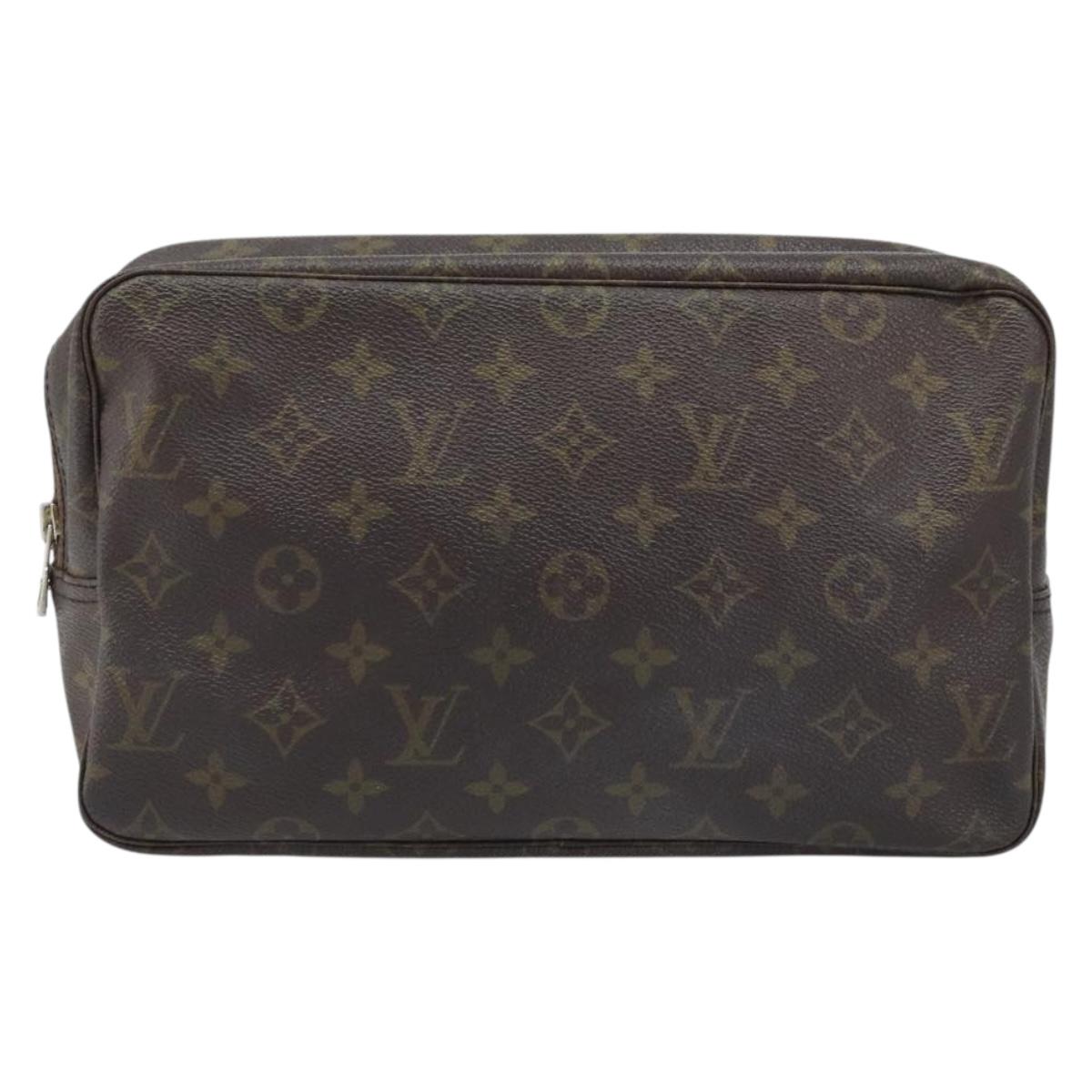 LOUIS VUITTON Monogram Trousse Toilette 28 Clutch Bag M47522 LV Auth ARZ078