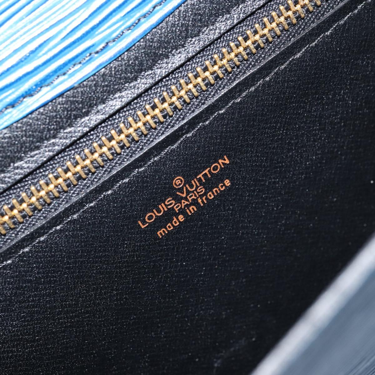 LOUIS VUITTON Epi Art Deco Clutch Bag Blue M52635 LV Auth ARZ083