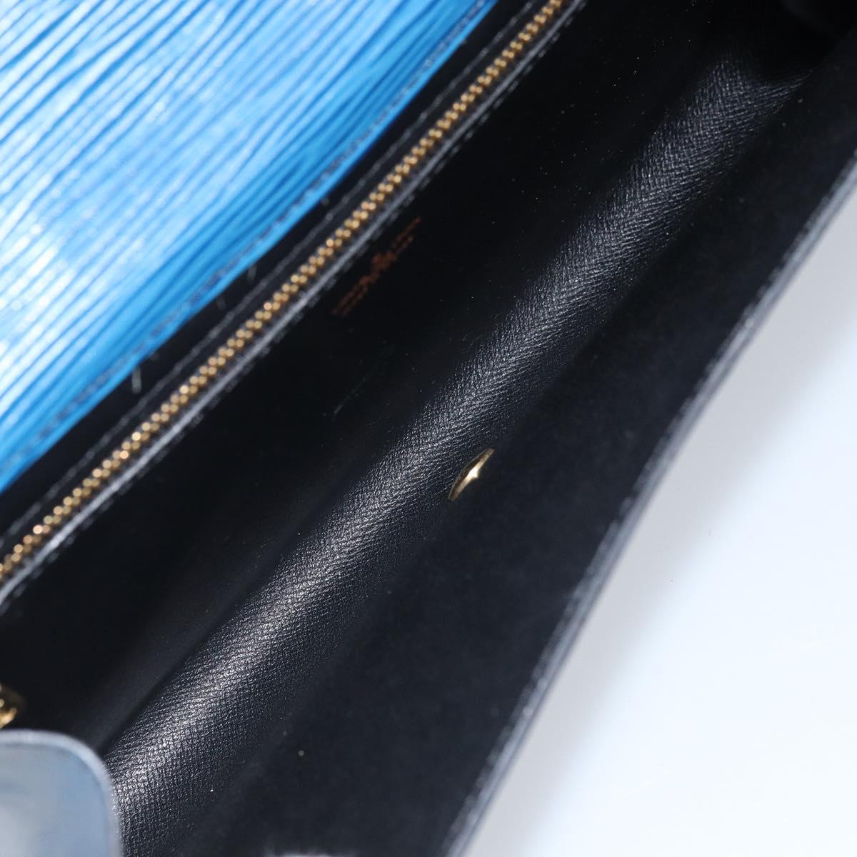 LOUIS VUITTON Epi Art Deco Clutch Bag Blue M52635 LV Auth ARZ083