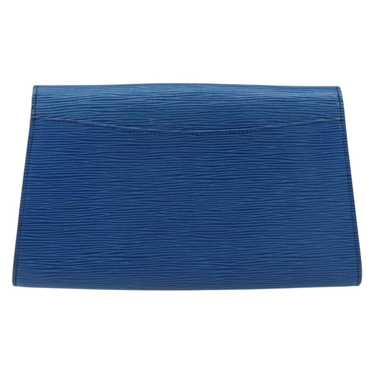 LOUIS VUITTON Epi Art Deco Clutch Bag Blue M52635 LV Auth ARZ083