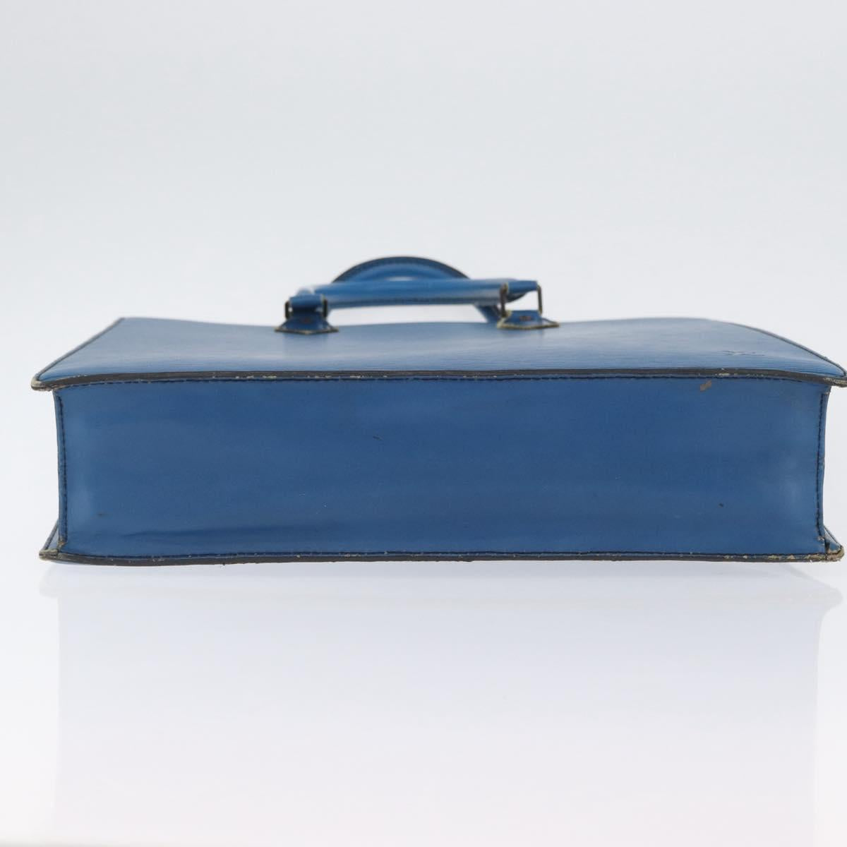 LOUIS VUITTON Epi Sac Plat Hand Bag Blue M52075 LV Auth ARZ090