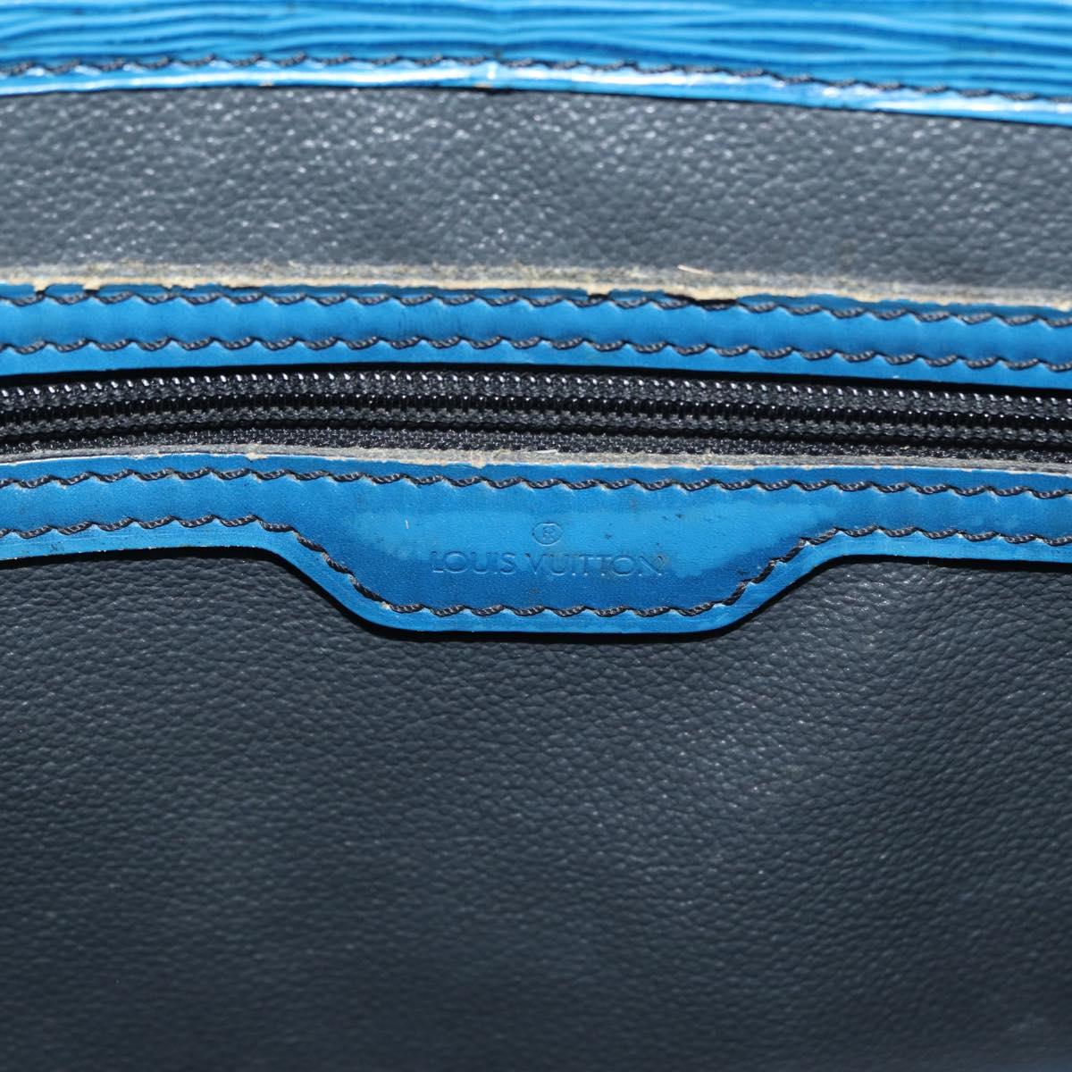 LOUIS VUITTON Epi Sac Plat Hand Bag Blue M52075 LV Auth ARZ090