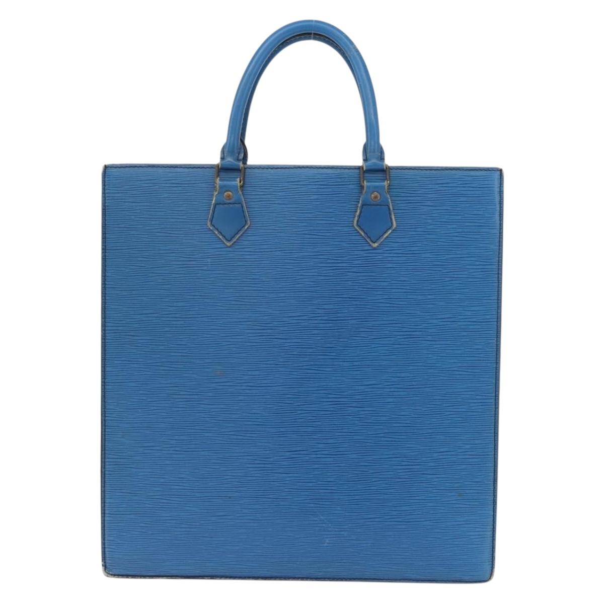 LOUIS VUITTON Epi Sac Plat Hand Bag Blue M52075 LV Auth ARZ090