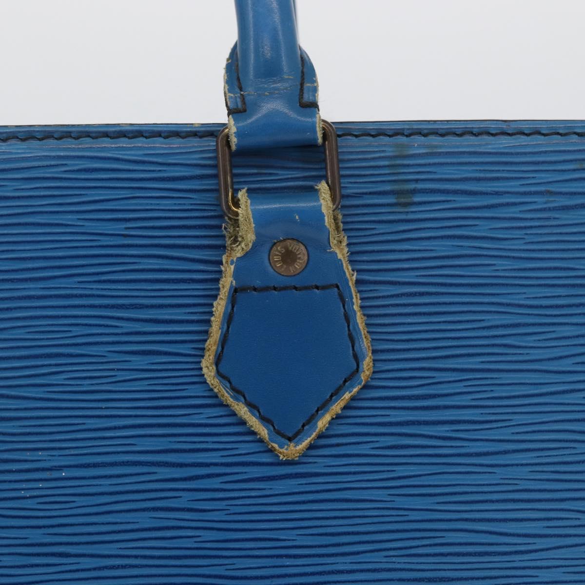 LOUIS VUITTON Epi Sac Plat Hand Bag Blue M52075 LV Auth ARZ090
