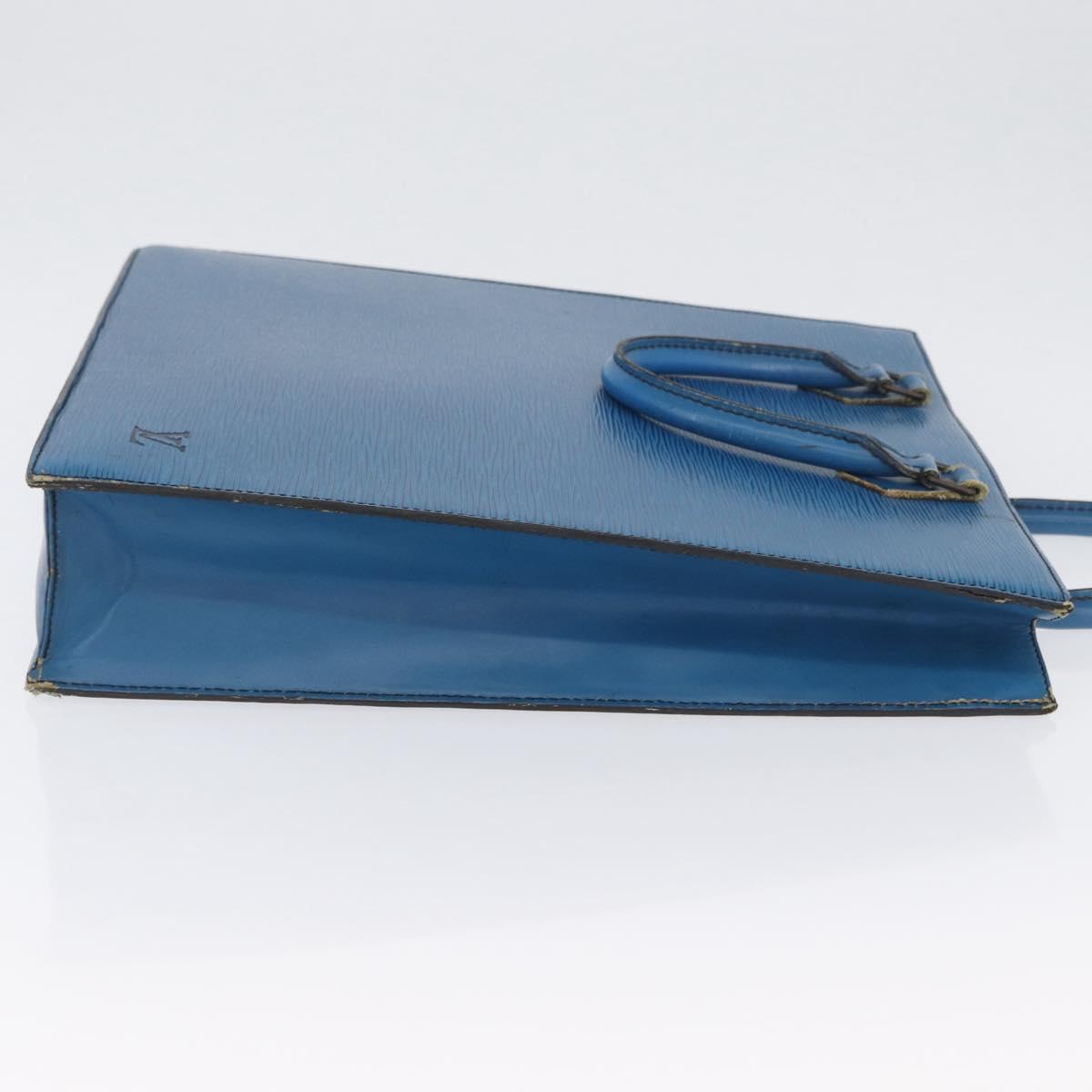 LOUIS VUITTON Epi Sac Plat Hand Bag Blue M52075 LV Auth ARZ090