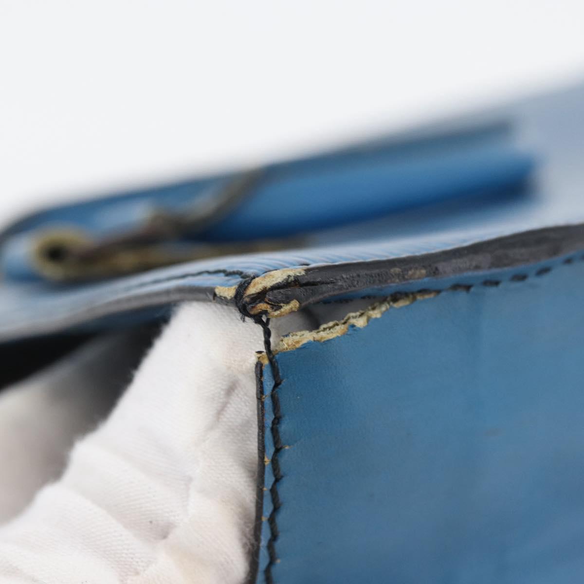 LOUIS VUITTON Epi Sac Plat Hand Bag Blue M52075 LV Auth ARZ090