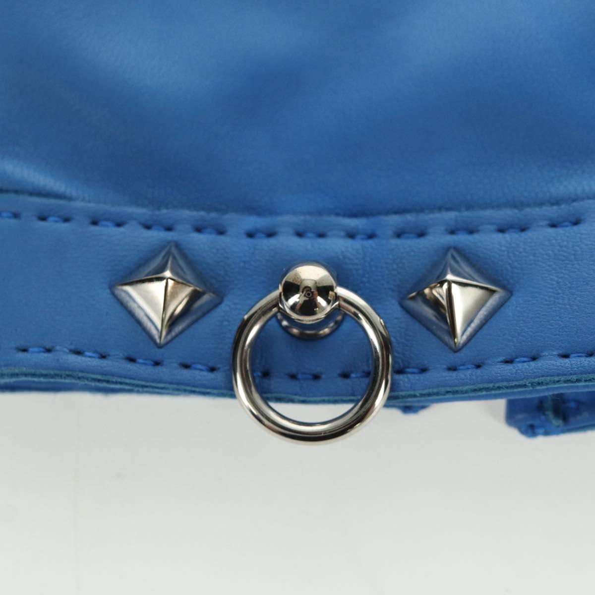 HERMES Medor Gloves Leather 6 1/2 Blue Auth ARZ096V