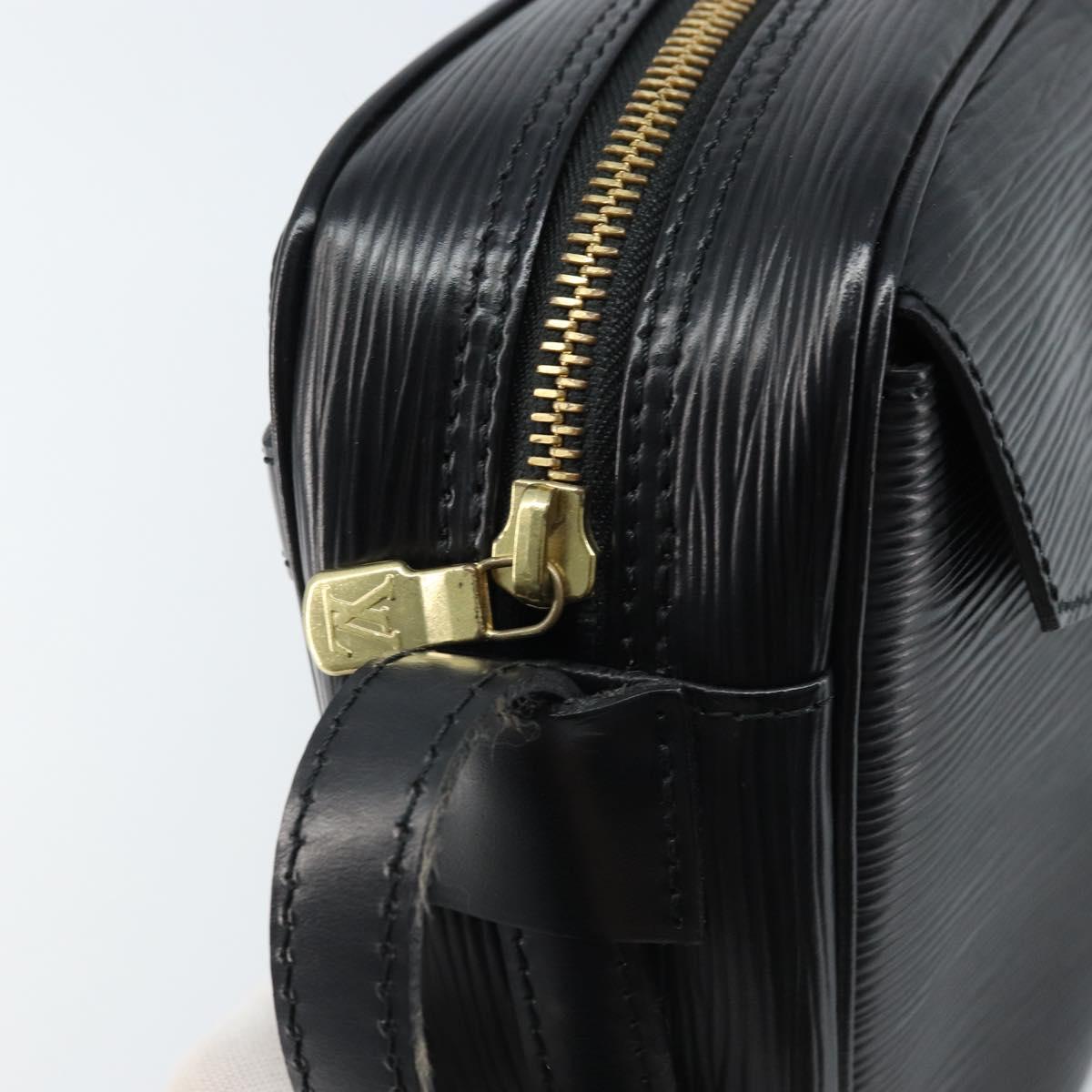 LOUIS VUITTON Epi Jeune Fille MM Shoulder Bag Black M52152 LV Auth ARZ104
