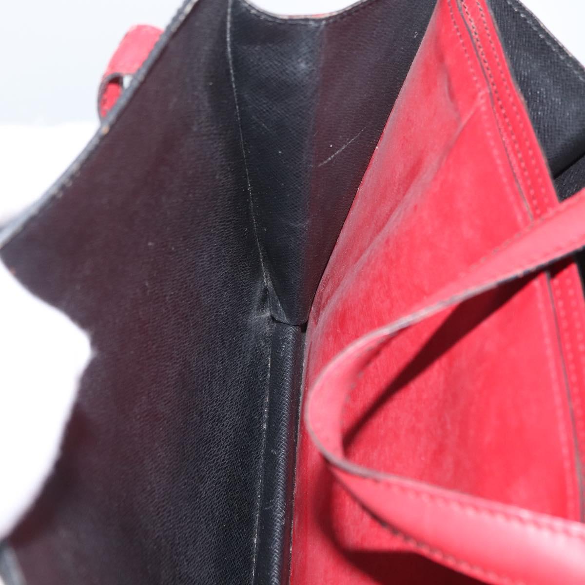 LOUIS VUITTON Epi Bicolor Varenne Hand Bag Black Red M52387 LV Auth ARZ106