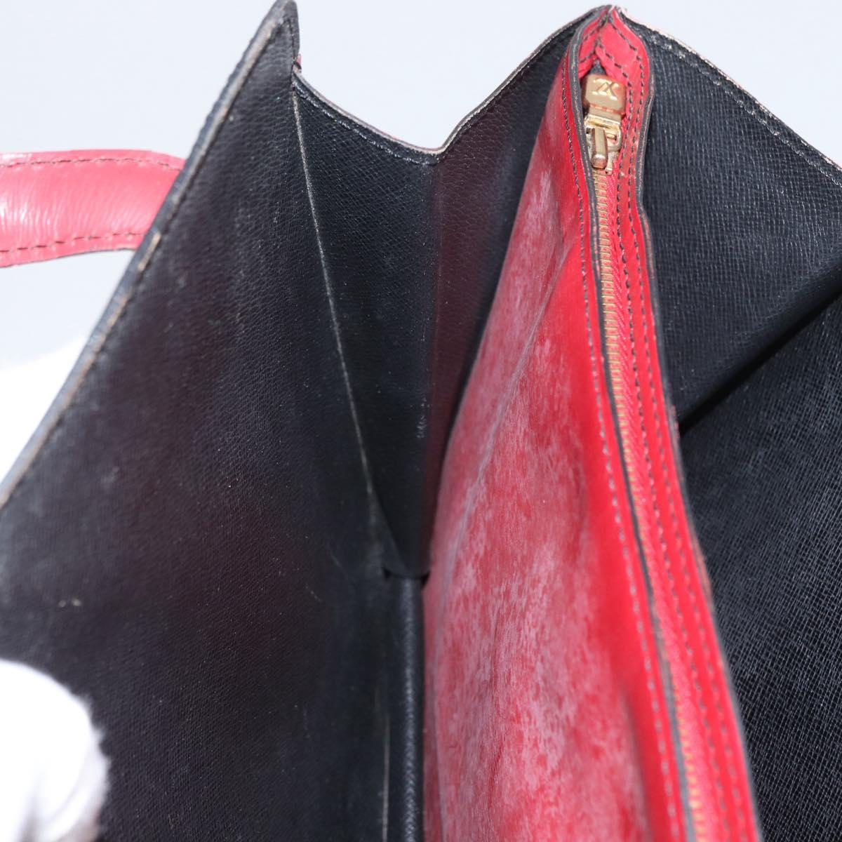 LOUIS VUITTON Epi Bicolor Varenne Hand Bag Black Red M52387 LV Auth ARZ106