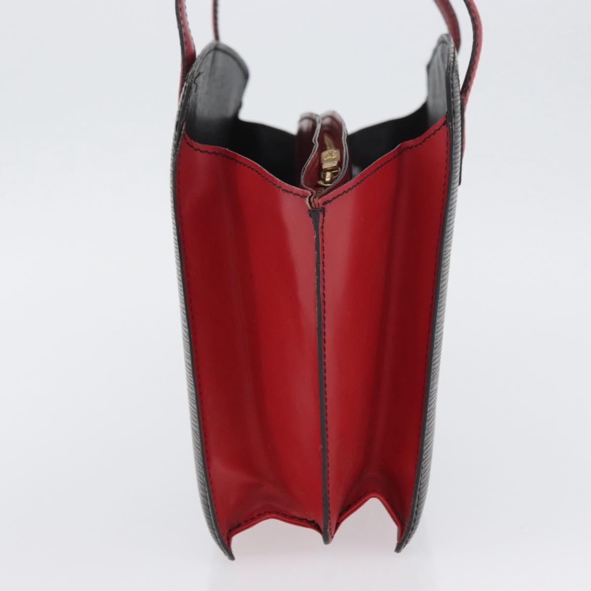 LOUIS VUITTON Epi Bicolor Varenne Hand Bag Black Red M52387 LV Auth ARZ106