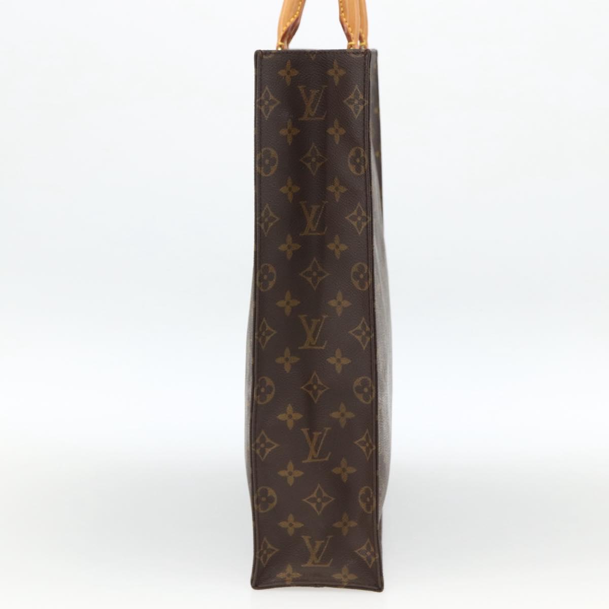 LOUIS VUITTON Monogram Sac Plat Hand Bag M51140 LV Auth ARZ108