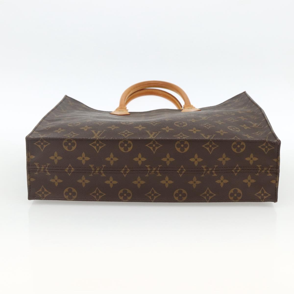 LOUIS VUITTON Monogram Sac Plat Hand Bag M51140 LV Auth ARZ108