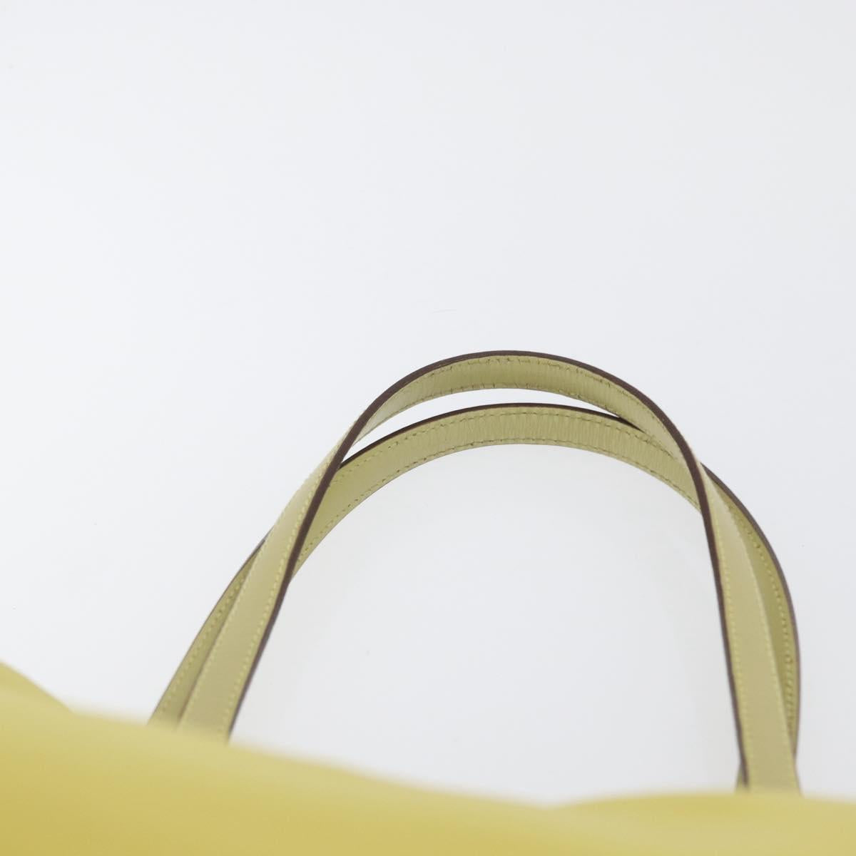 PRADA Tote Bag Nylon Yellow Gold Auth ARZ128
