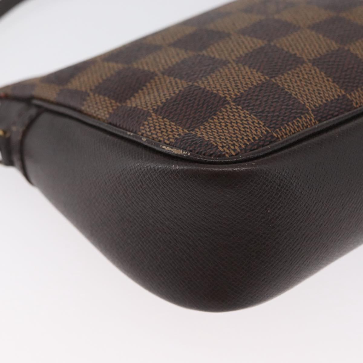 LOUIS VUITTON Damier Ebene Trousse Makeup Pouch N51982 LV Auth ARZ134