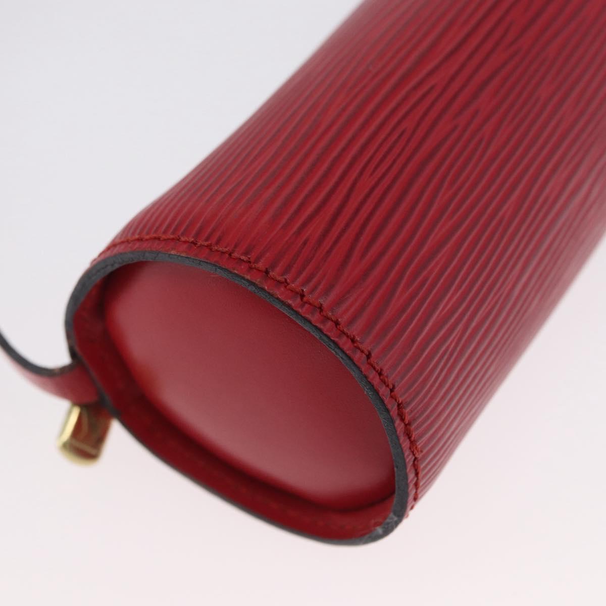 LOUIS VUITTON Epi Soufflot Pouch Accessory Pouch Red LV Auth ARZ151