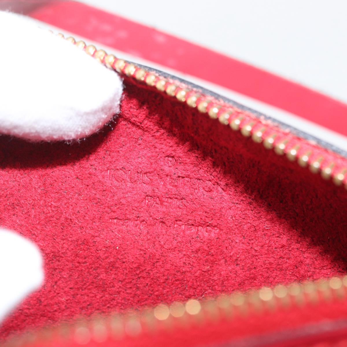 LOUIS VUITTON Epi Soufflot Pouch Accessory Pouch Red LV Auth ARZ151