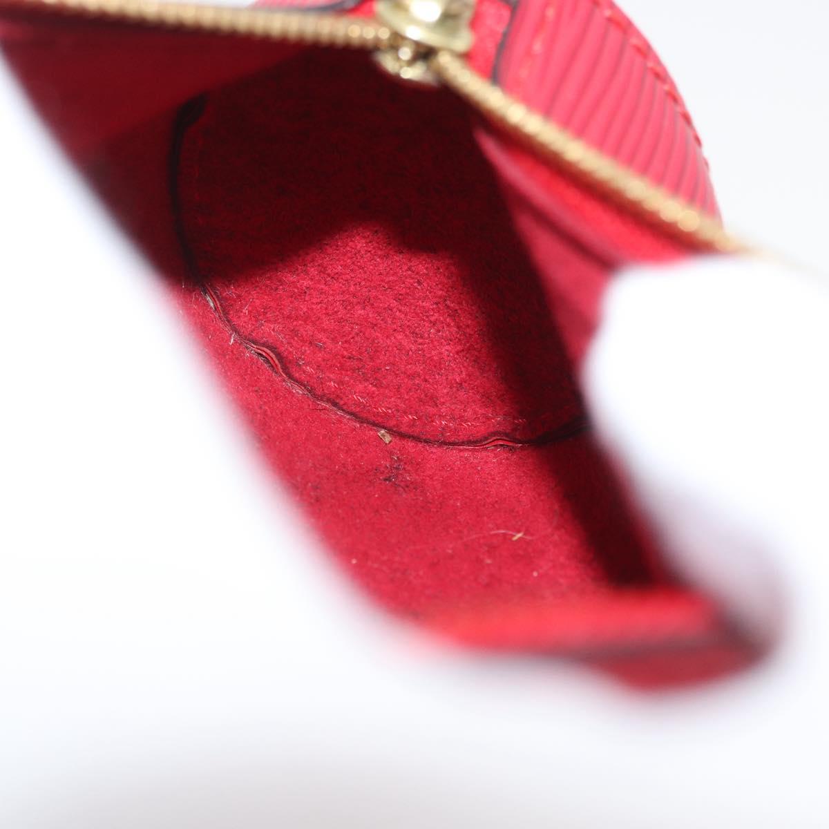 LOUIS VUITTON Epi Soufflot Pouch Accessory Pouch Red LV Auth ARZ151