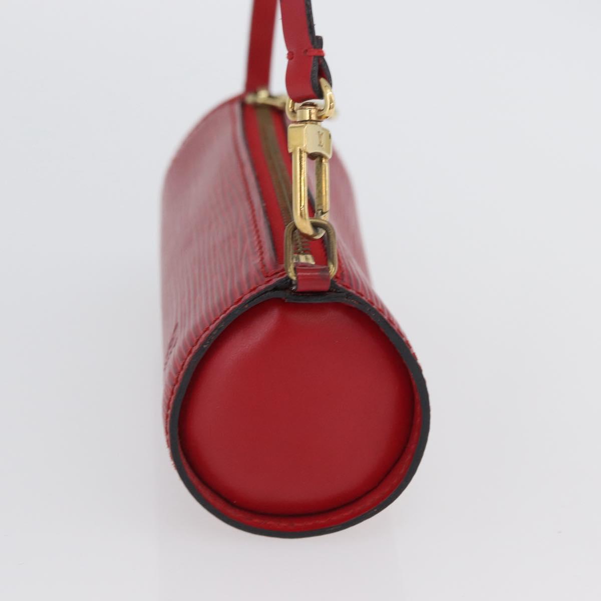LOUIS VUITTON Epi Soufflot Pouch Accessory Pouch Red LV Auth ARZ151