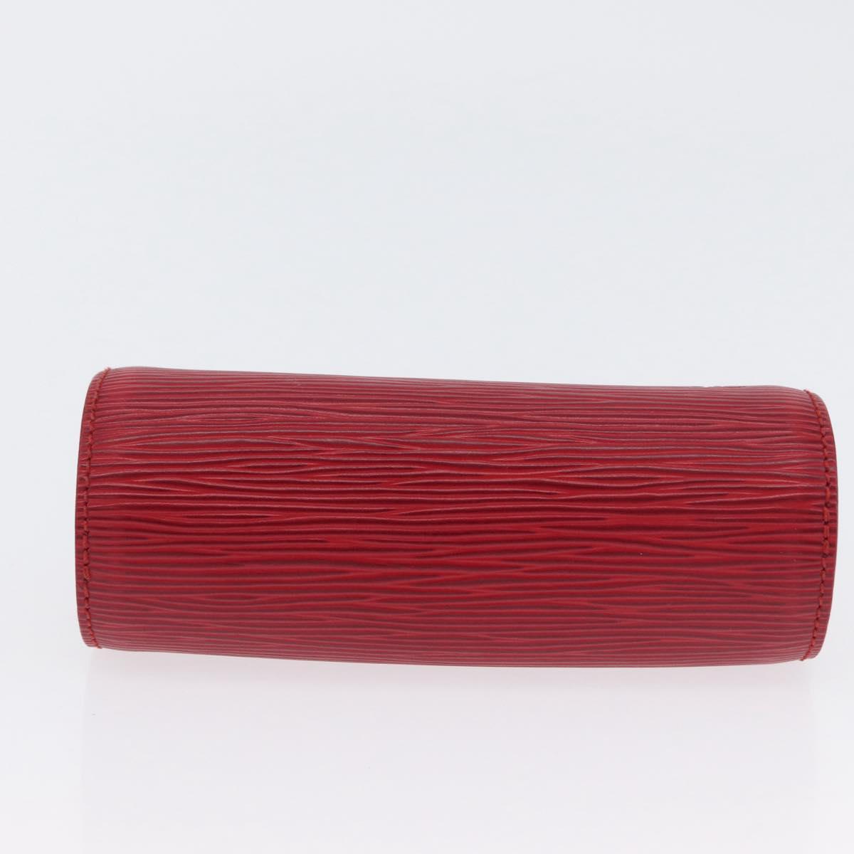 LOUIS VUITTON Epi Soufflot Pouch Accessory Pouch Red LV Auth ARZ151