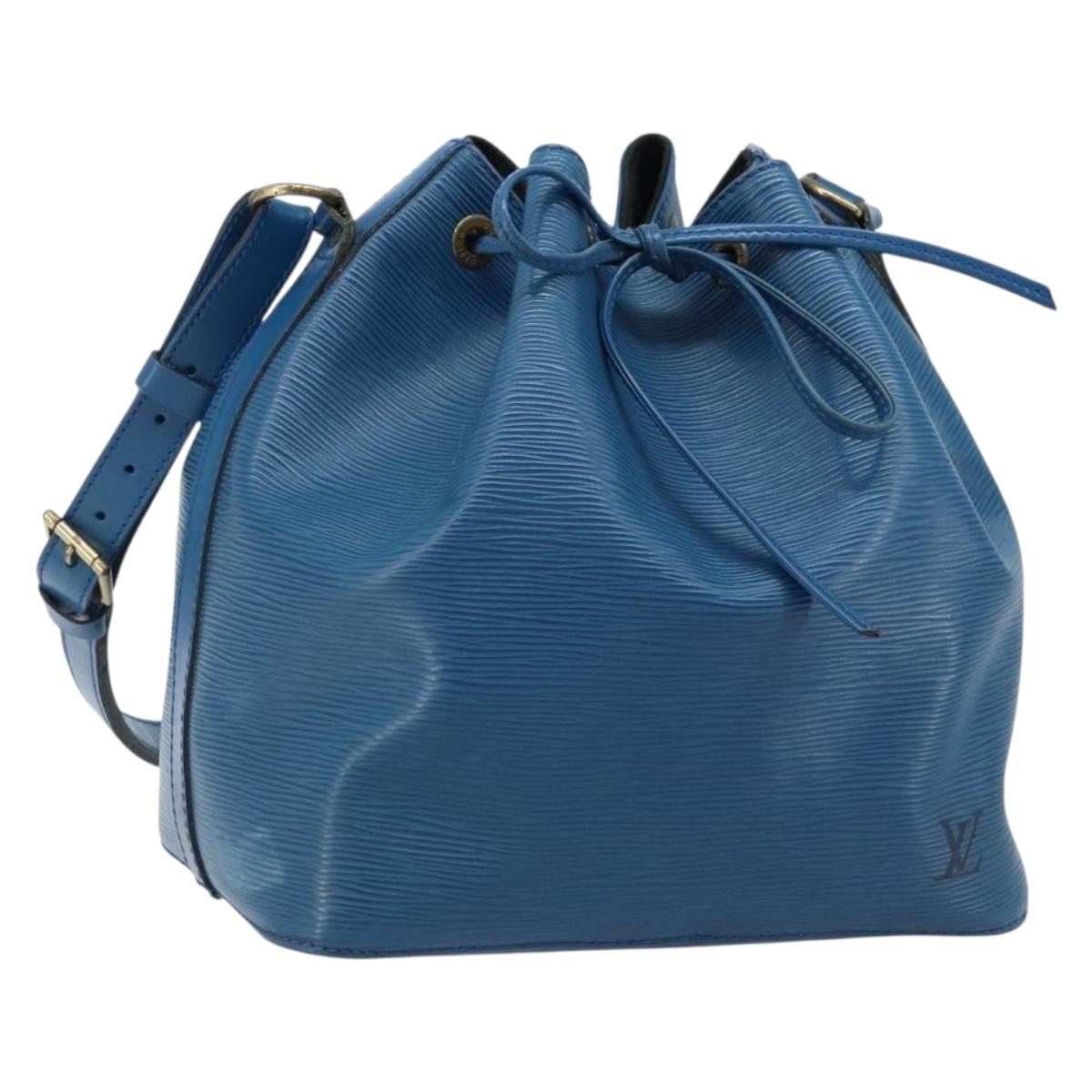 LOUIS VUITTON Epi Petit Noe Shoulder Bag Blue M44105 LV Auth ARZ155