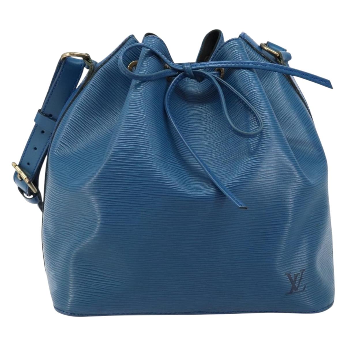 LOUIS VUITTON Epi Petit Noe Shoulder Bag Blue M44105 LV Auth ARZ155