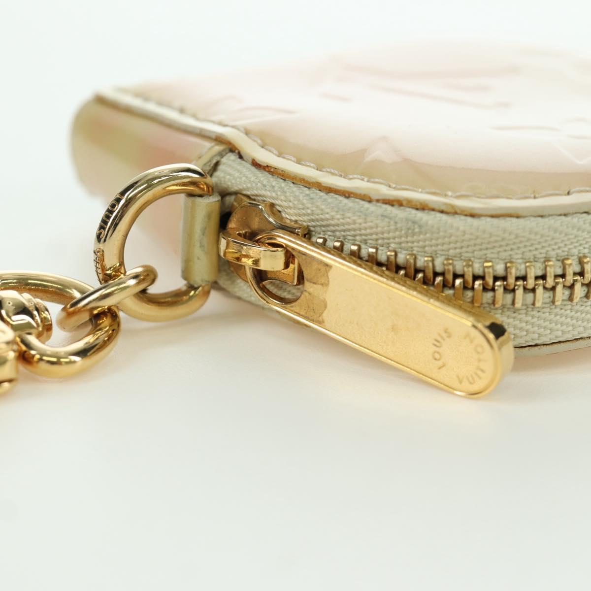 LOUIS VUITTON Vernis heart Mini Coeur Coin Purse Broncorail M91486 Auth ARZ172A