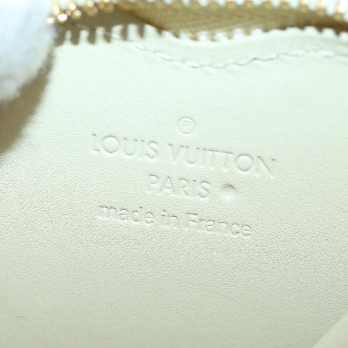LOUIS VUITTON Vernis heart Mini Coeur Coin Purse Broncorail M91486 Auth ARZ172A