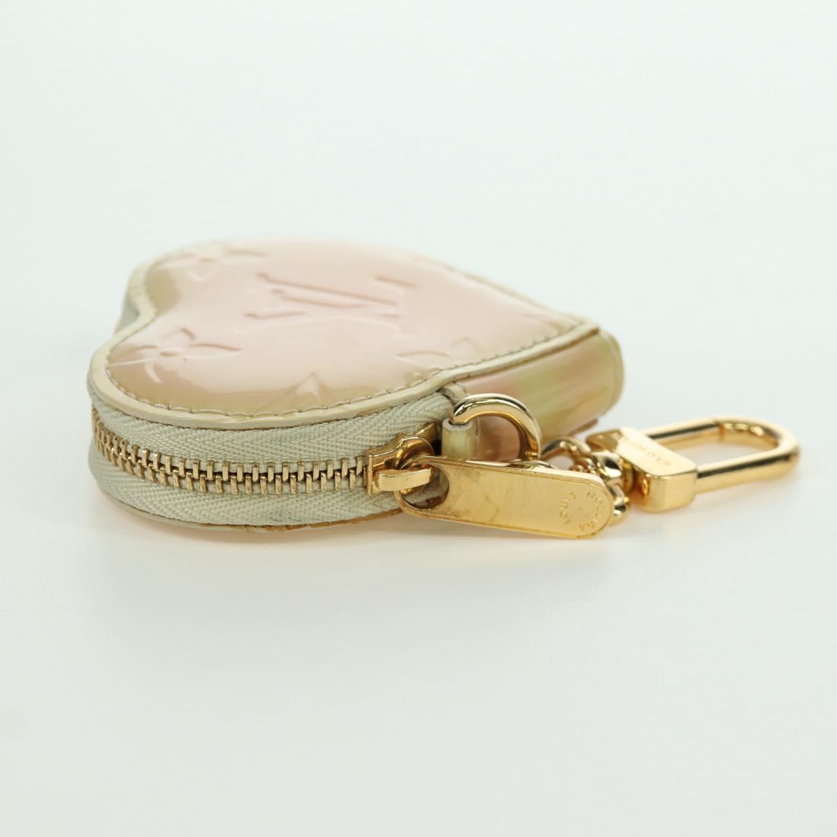 LOUIS VUITTON Vernis heart Mini Coeur Coin Purse Broncorail M91486 Auth ARZ172A