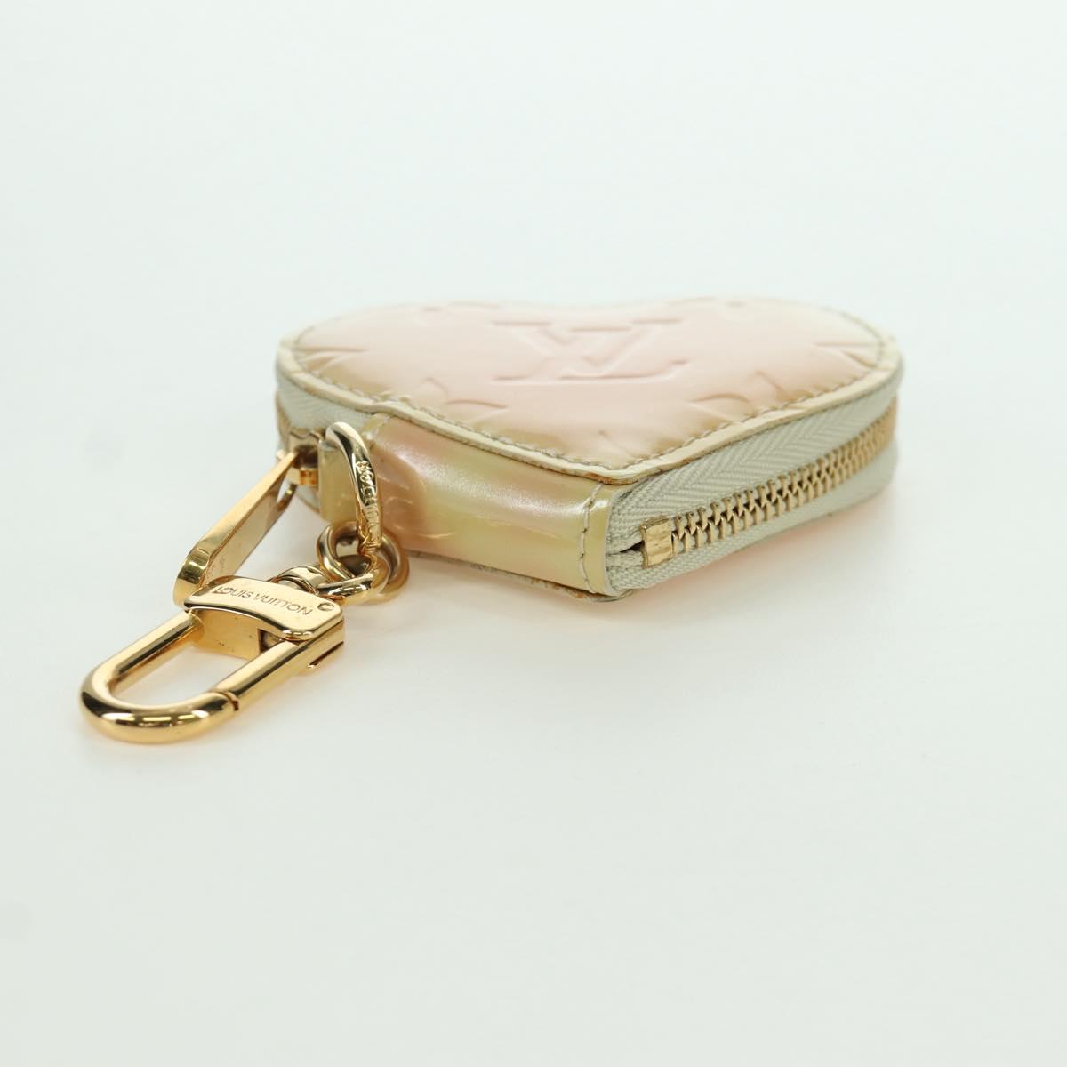 LOUIS VUITTON Vernis heart Mini Coeur Coin Purse Broncorail M91486 Auth ARZ172A