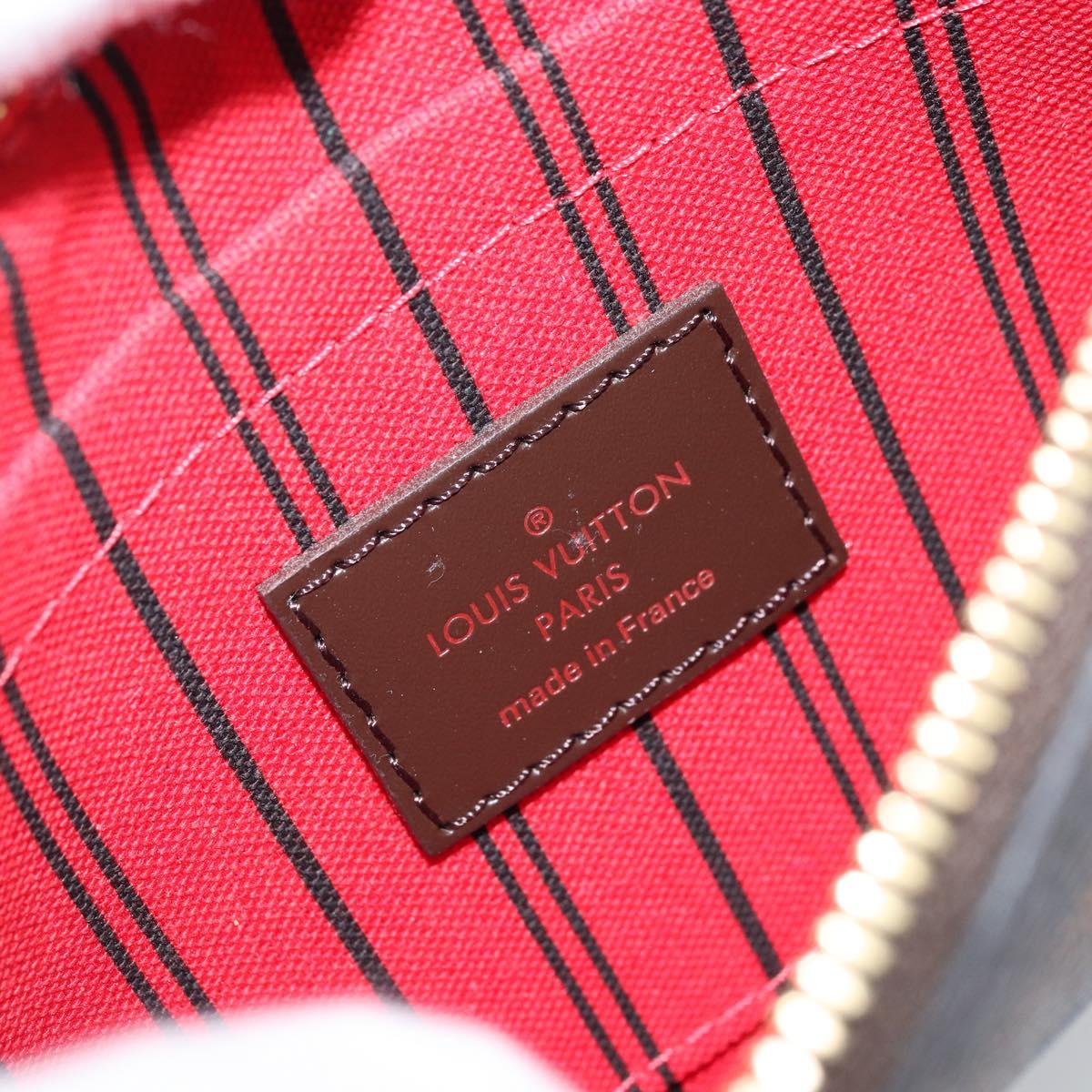 LOUIS VUITTON Damier Ebene Neverfull PM Pouch LV Auth ARZ173