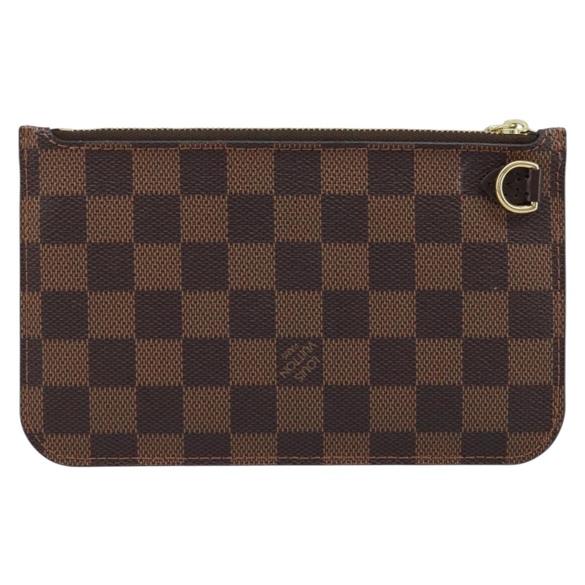 LOUIS VUITTON Damier Ebene Neverfull PM Pouch LV Auth ARZ173