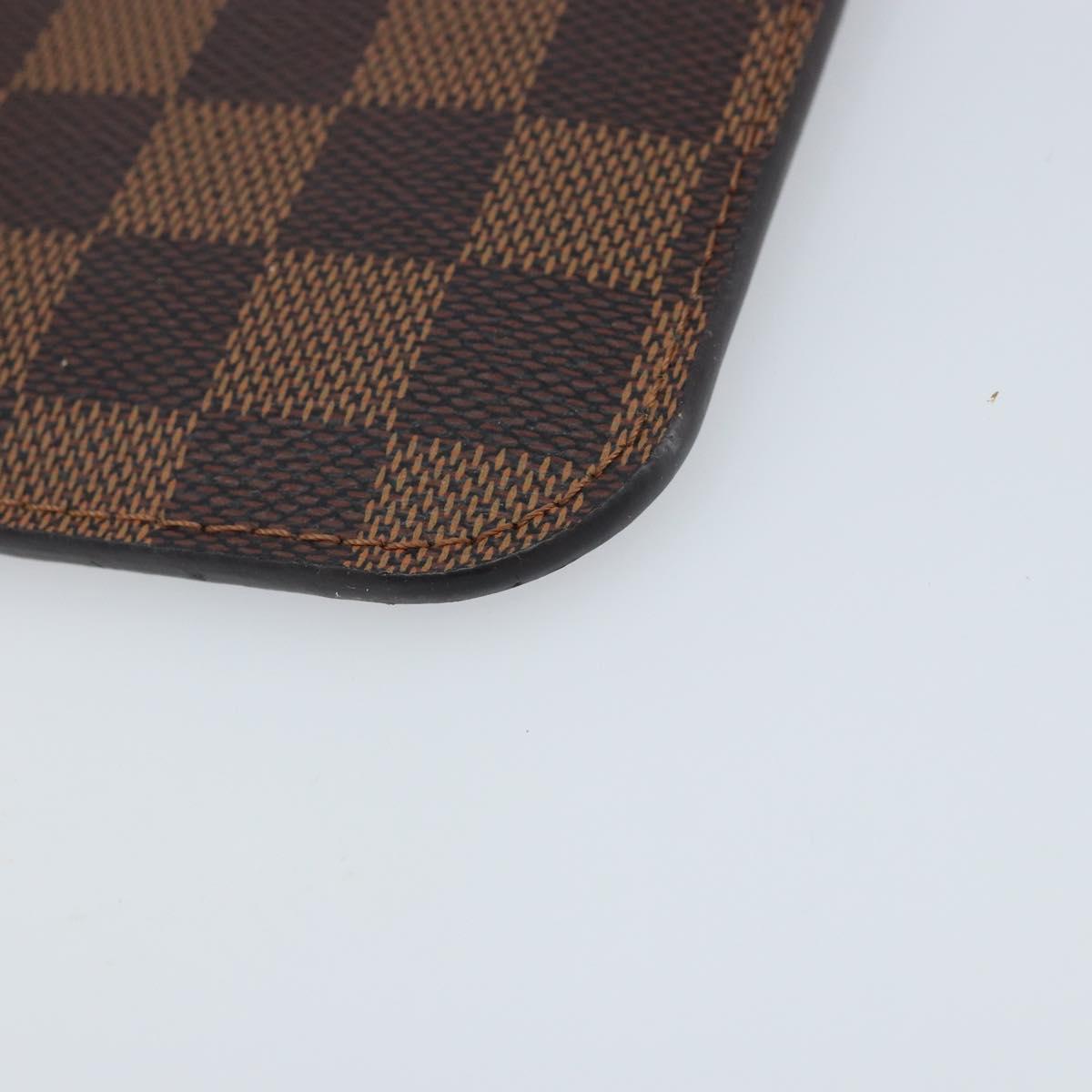 LOUIS VUITTON Damier Ebene Neverfull PM Pouch LV Auth ARZ173