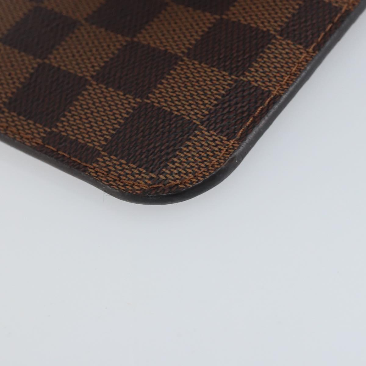 LOUIS VUITTON Damier Ebene Neverfull PM Pouch LV Auth ARZ173