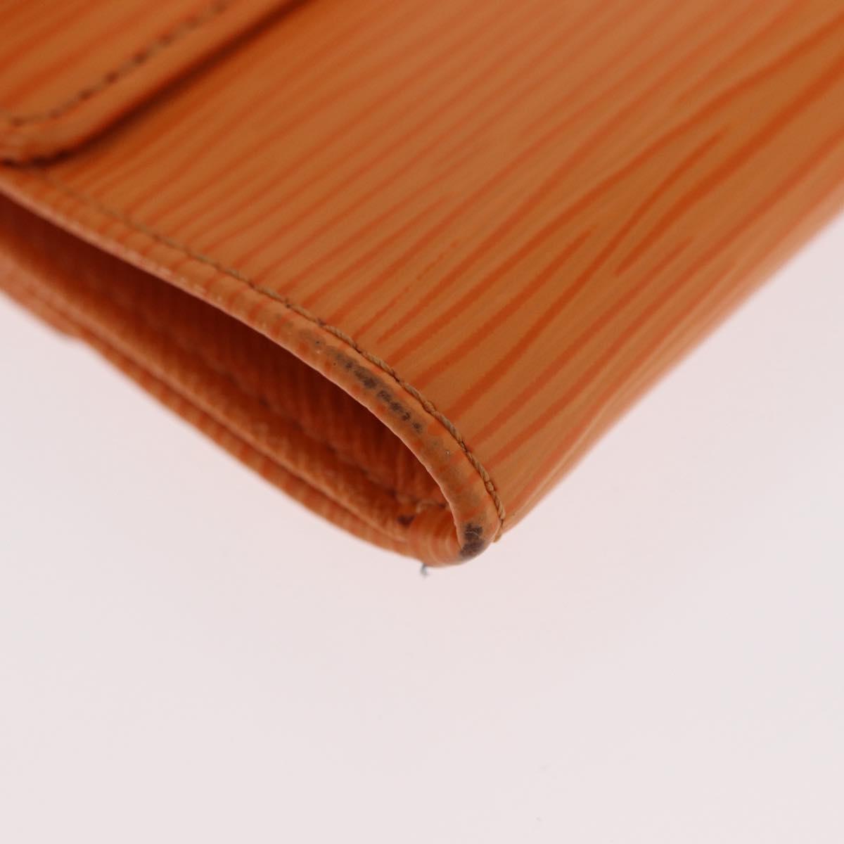 LOUIS VUITTON Epi Portefeuille Elise Wallet Orange Mandarin M6348H Auth ARZ182