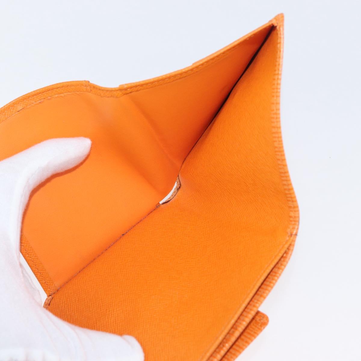 LOUIS VUITTON Epi Portefeuille Elise Wallet Orange Mandarin M6348H Auth ARZ182