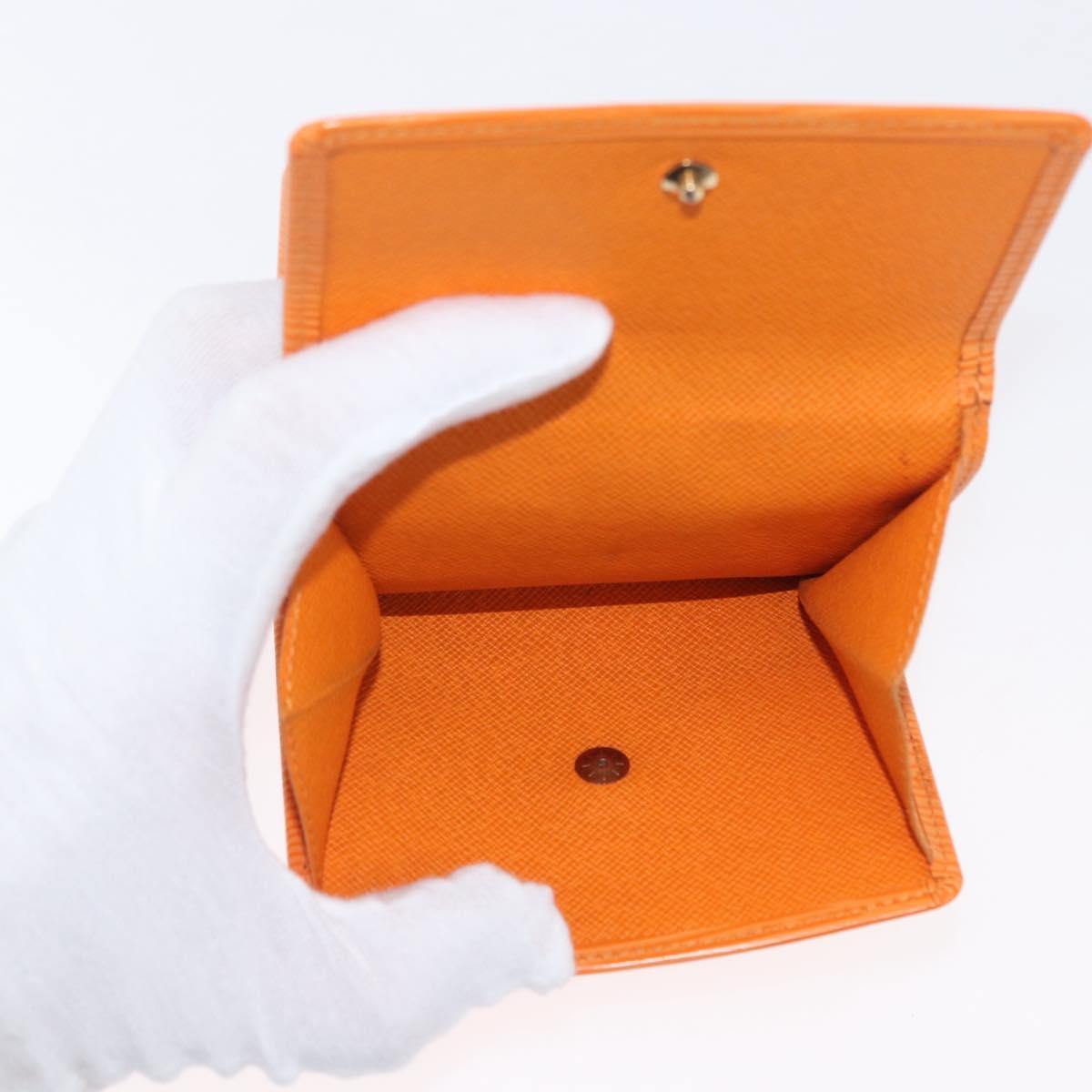 LOUIS VUITTON Epi Portefeuille Elise Wallet Orange Mandarin M6348H Auth ARZ182