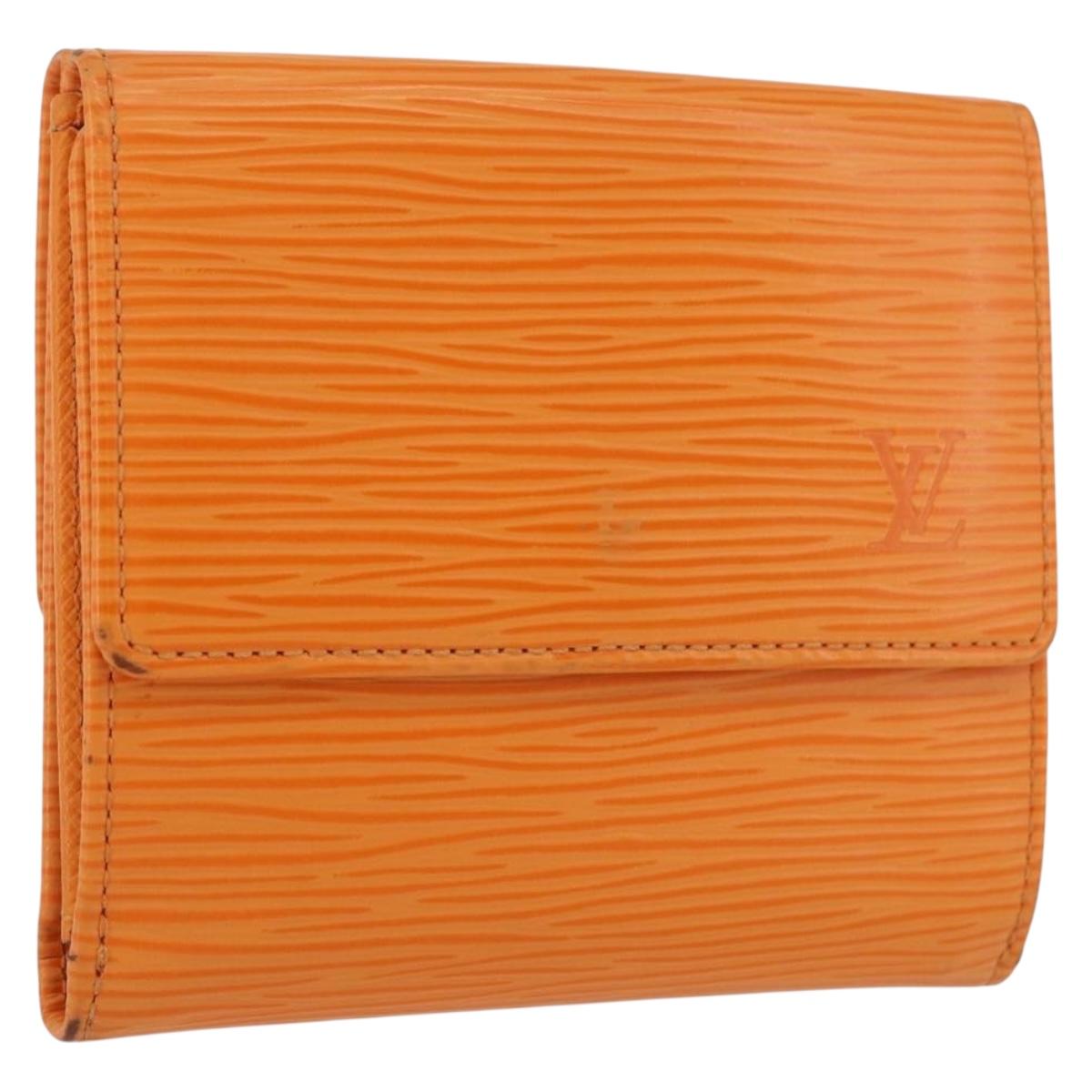 LOUIS VUITTON Epi Portefeuille Elise Wallet Orange Mandarin M6348H Auth ARZ182