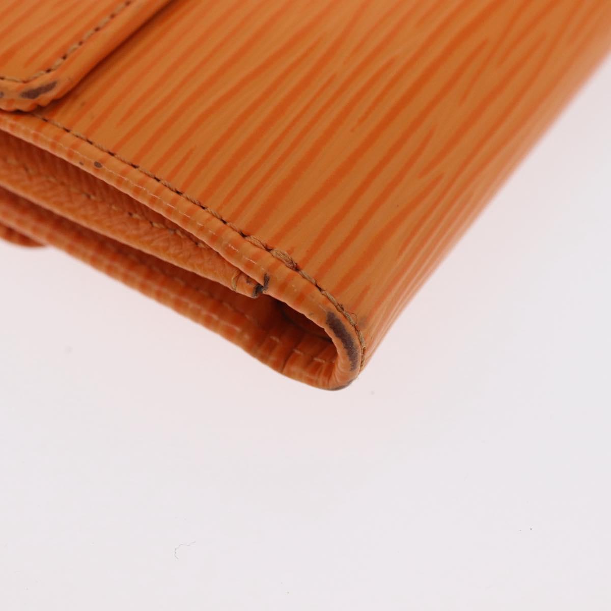 LOUIS VUITTON Epi Portefeuille Elise Wallet Orange Mandarin M6348H Auth ARZ182